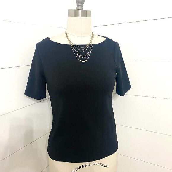 Ann Taylor  Short Sleeve Zipper  Blouse, Size XS - Picture 1 of 7
